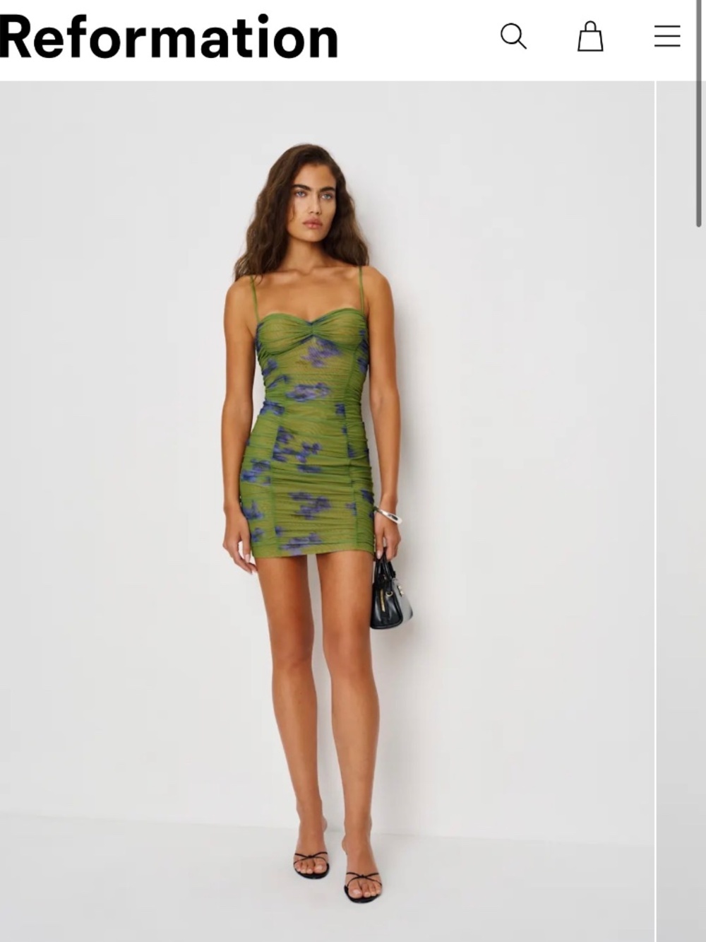 New with Tags Reformation Green Adeline Dress - M